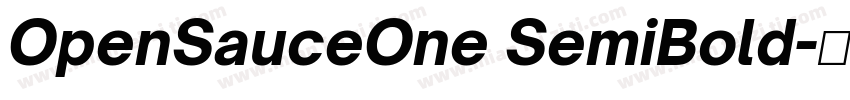 OpenSauceOne SemiBold字体转换